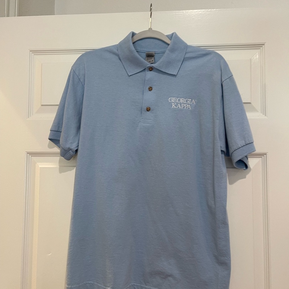 Georgia Kappa Light Blue Polo Shirt